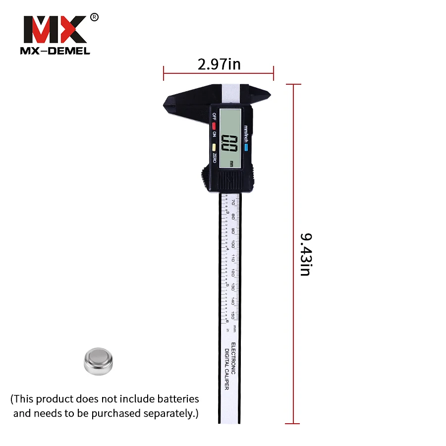 MX-DEMEL штангенциркуль цифровой 150 мм электронный цифровой штангенциркуль с нониусом, 6 дюймов микрометр с ЖК-дисплеем измерительный инструмент