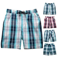CHAMSGEND, мужские пляжные свободные шорты в клетку для отдыха, серфинга, Модные Удобные Пляжные штаны для отдыха на море, Длинные плавки для мужчин