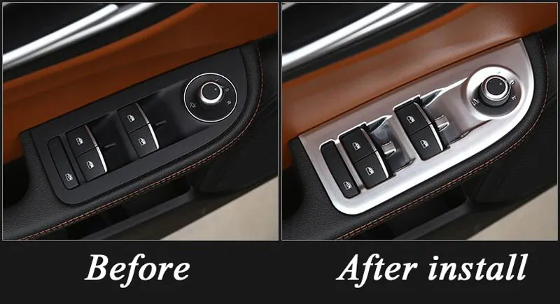 DIYUCAR ABS Chrome Center console Decoration cover Trim for Left Handle driver For Giulia Stelvio