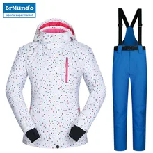 Женский лыжный костюм, куртка и ветрозащитные водонепроницаемые брюки, зимняя куртка для женщин, лыжные брюки, сноубордические наборы, уличные горные