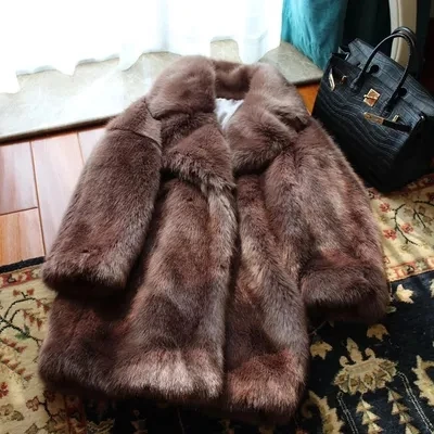 Стиль высокого класса модное женское пальто из искусственного меха 17S12