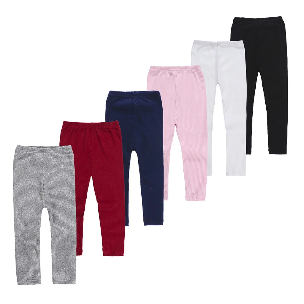 

Infant Baby Girls Winter Leggings Solid Knee-length Pants Warm Cotton Clothes