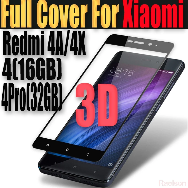 3D полное покрытие закаленное Стекло 4people для Xiaomi Redmi 4 Pro 32 ГБ Экран протектор redmi 4X