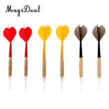 MagiDeal 6 штук 14 граммов пластиковые защитные мягкие наконечники Дартс для мягкого дартборда и электронный дартс 3 смешанных цвета