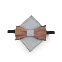 Деревянные Твердые аксессуары для одежды+ галстук-бабочка 3D тисненый подарок для взрослых модные классические юбилейные запонки унисекс набор карман