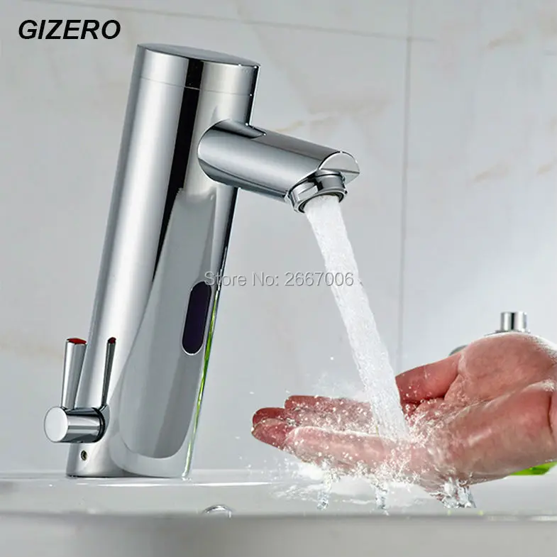 Смеситель GIZERO ZR8005 для горячей и холодной воды автоматический кран раковины с