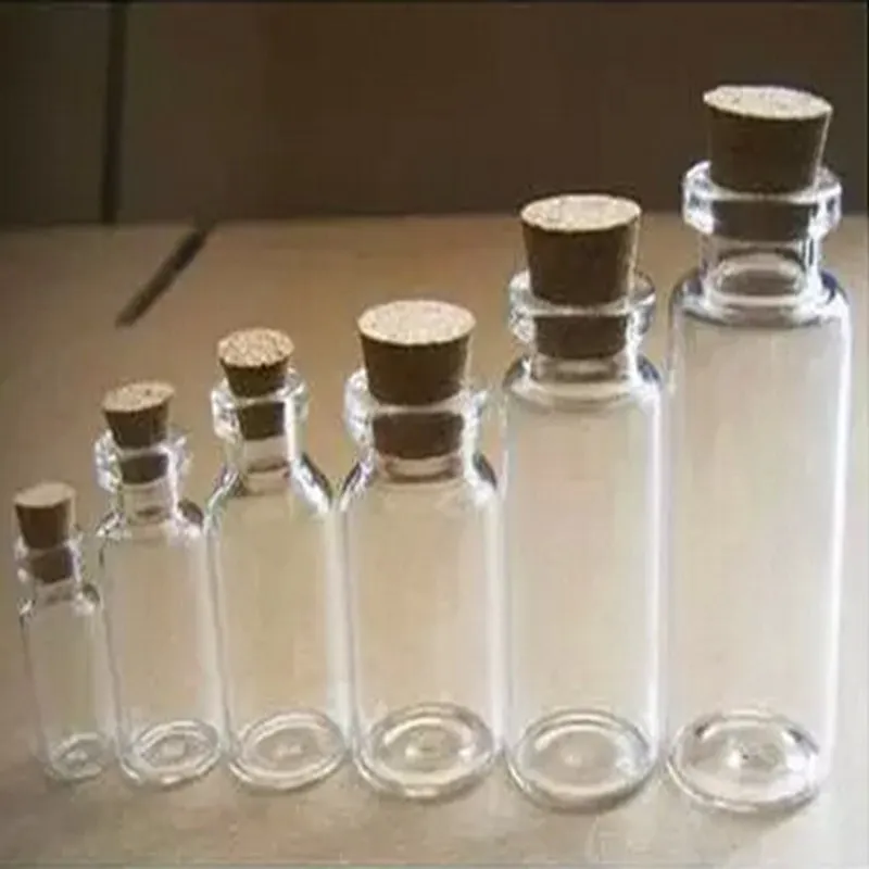 Many Sizes Storage Bottle Vials Glass Jars Cheap Cork Stopper Make
