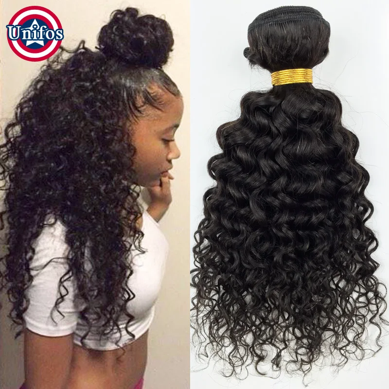 Peruvian Virgin Hair Jerry Curl Kinky Curly Human Hair Single