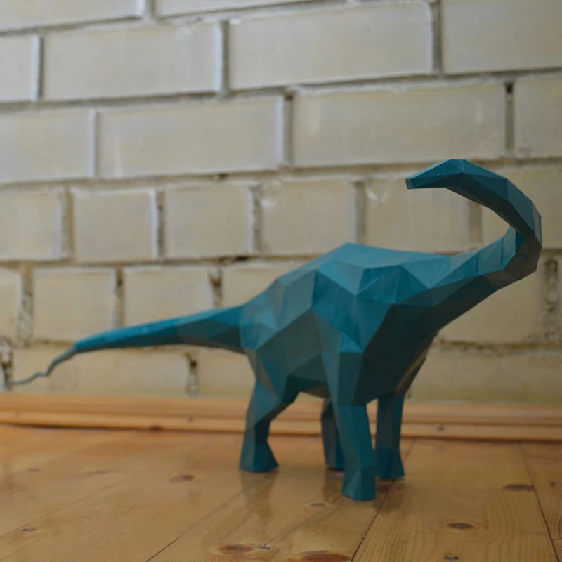 DIY украшение для дома Diplodocus бумага с динозаврами модель паззлы игрушка животное для ресторанов бар водонепроницаемый развивающие складные модели