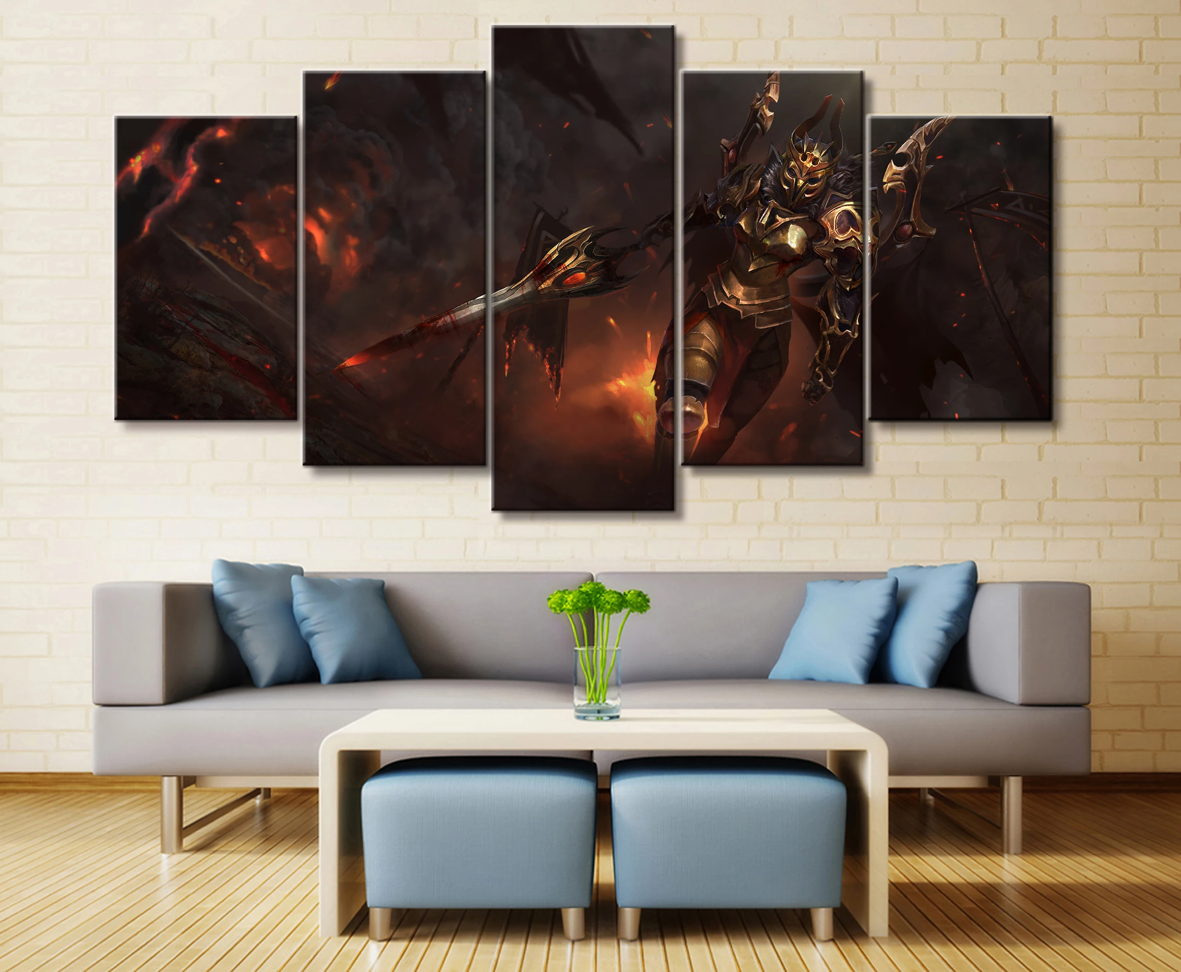  Wall Art Game Poster 5 Pieces DOTA 2 Poster Printed Canvas Painting Pictures Modern Painting On Can