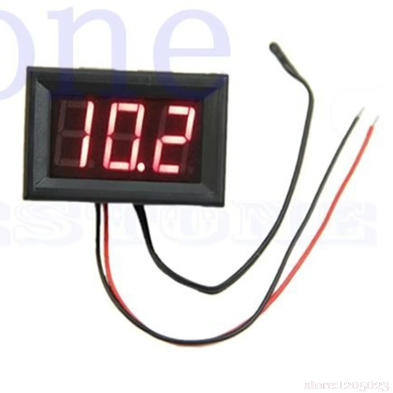 Цифровой светодиодный-50~ 110C термометр Монитор Температуры автомобиля Панель метр DC 12v - Цвет: Красный