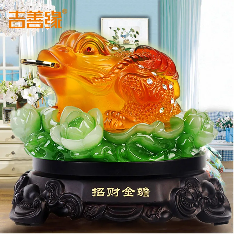 Lucky three foot toad decoration company opened a large cicada gifts housewarming Home Furnishing crafts room | Дом и сад
