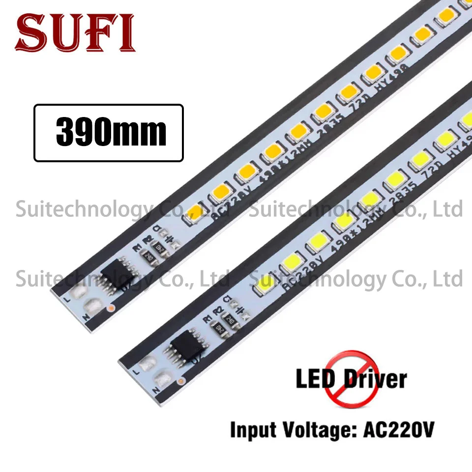 

ac 220v LED rigid strip Driverless 39cm SMD2835 LED bar light Strip Warm/Natural/ Pure White Use In The Kitchen counter factory