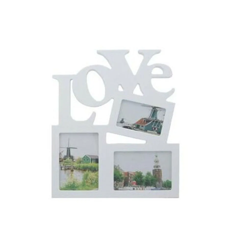 

Noval 5inch Hollow Love Wooden Wall Photo Picture Frame DIY Home Decoration For Family Baby Wedding Picture Simple
