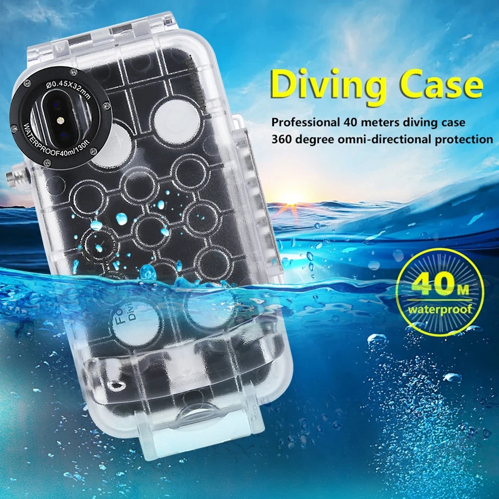 

PULUZ PC ABS IPX8 Waterproof Underwater Housing Cover Protective Mobile Phone Case For IPhone X Diving Swimming Surfing 3colors