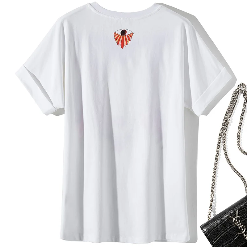 T Shirt Women Cotton Summer 2019 New Round Neck Short Sleeved Cartoon Printed Simple Loose T-Shirts Female S-XL T Shirt Women Cotton Summer 2019 New Round Neck Short Sleeved Cartoon Printed Simple Loose T-Shirts Female S-XL