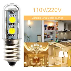 Лампа для холодильника 110/220 V 5050 SMD 1 W мини компактные люминесцентные лампы E14 Маленький Винт светодиодный энерго сберегающие осветительные