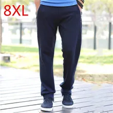 Новые мужские штаны большого размера с XL закрытыми толстыми негабаритными стопами 6 футов брюки мужские черные 7XL 8XL