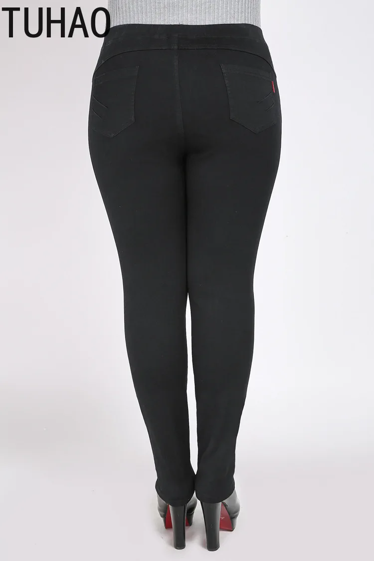 TUHAO Джинсы женские с высокой талией 9XL 8XL 7XL 6XL размера плюс обтягивающие Женские джинсы-стрейч женские эластичные джинсовые брюки YHFS