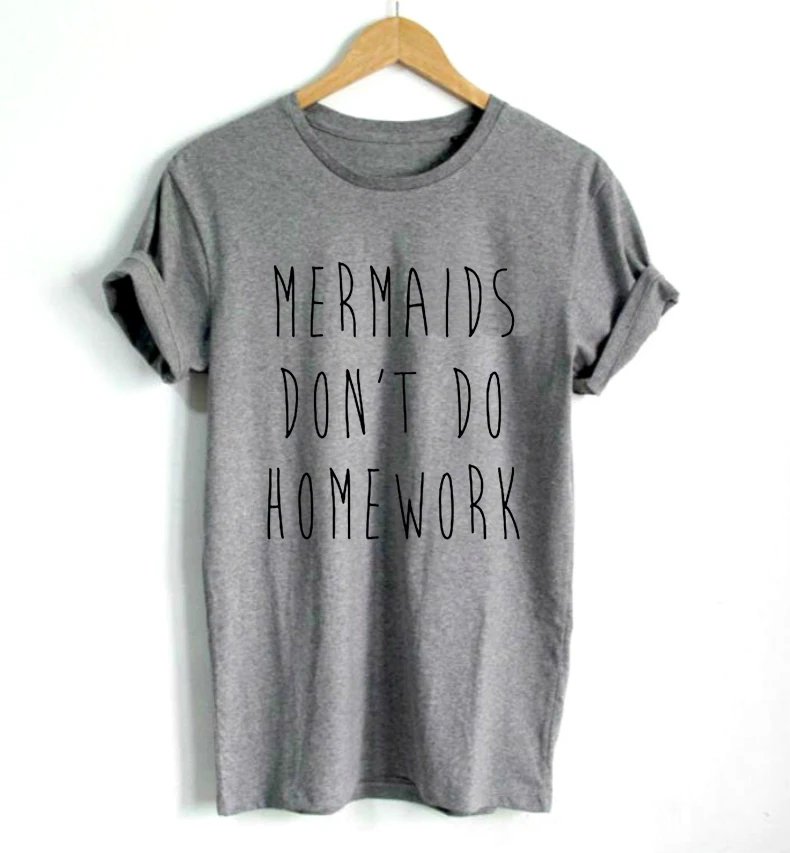 حوريات البحر لا تفعل المنزلية خطابات المرأة الزى القطن القميص عادية مضحك لسيدة الأبيض الأعلى المحملة المتناثرة محب ZT203-130 حوريات البحر لا تفعل المنزلية خطابات المرأة الزى القطن القميص عادية مضحك لسيدة الأبيض الأعلى المحملة المتناثرة محب ZT203-130