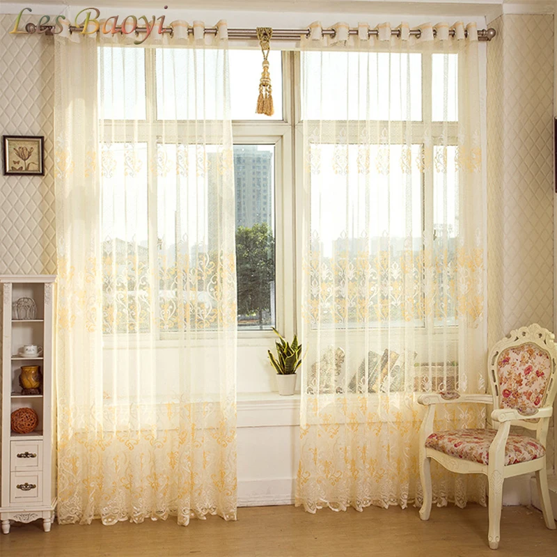 

Les Baoyi European Golden Royal Luxury Curtain for Bedroom Window Curtains Living Room Elegant Blinds Drapes Lace Curtains