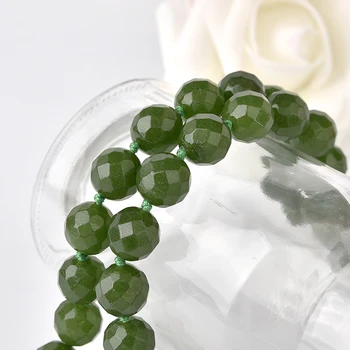 

Satiation and smooth Ball Green 12mm Semiprecious Taiwan jasper hot sale women lady jewelry necklace.