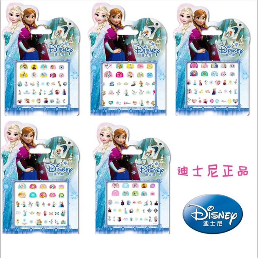 Newest Disney snow White Princess Sophia Mickey Minnie girls Frozen elsa and Makeup Toy Nail Stickers Toy kids sticker gift