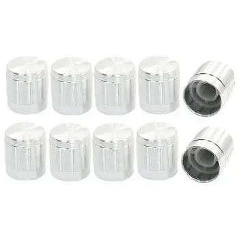 

6mm Shaft Potentiometer Volume Control Cylinder Rotary Knob 10pcs