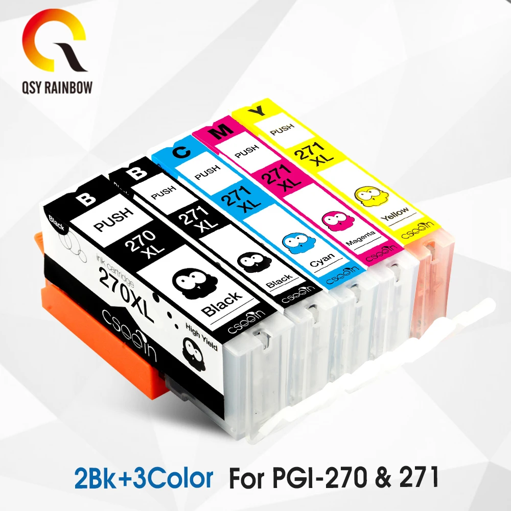 5 шт. PGI270 CLI271 совместимые чернильные картриджи для Canon MG7720 PIXMA TS9020/TS8020 с чипом