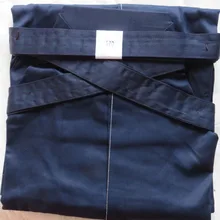 Унисекс Кендо Хакама Хапкидо Штаны кунг-фу кендо равномерное темно-синие