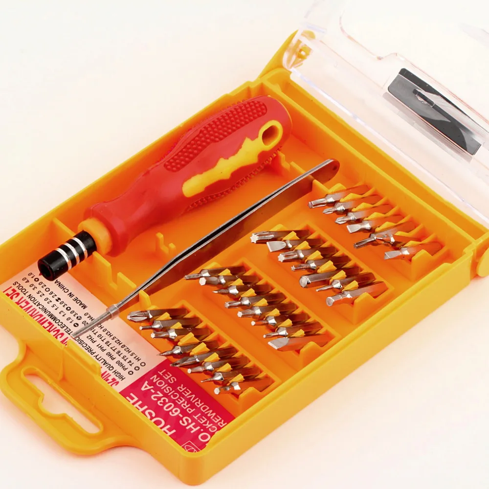 

1set 32 in 1 set Micro Pocket Precision Screw Driver Kit Magnetic Screwdriver cell phone tool repair box New hot sale