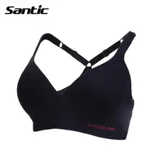 Santic Спортивное нижнее белье для женщин спортивный мягкий Быстросохнущий бюстгальтер для катания на велосипеде дышащий беговой йога бесшовный спортивный бюстгальтер спортивный жилет