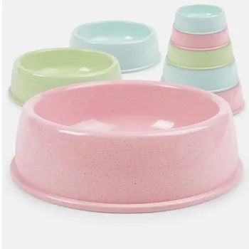 

Pet Dog Eco-friendly Bowl Blue Green Pink Plastic Made Water Food Feeder for Small Large Dogs Cats BW711