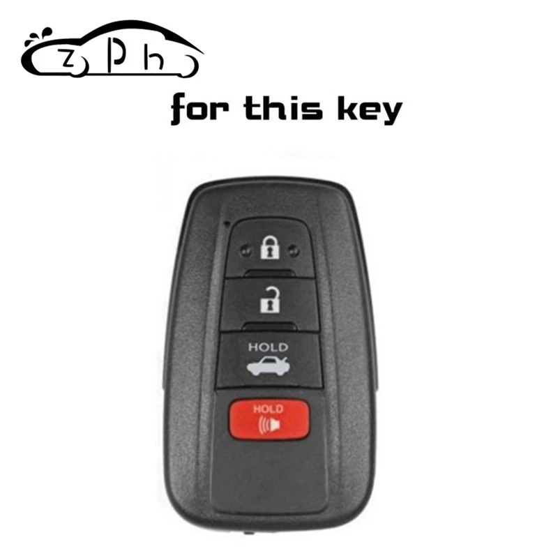 Силиконовый чехол для автомобильных ключей брелок Toyota Prius Camry Avalon с 4 кнопками Prado