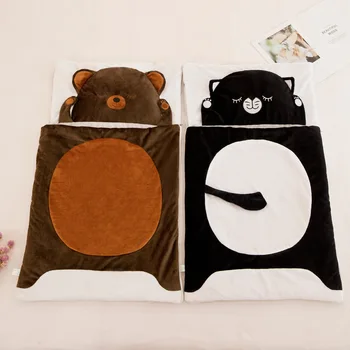 

Cartoon Baby Sleeping Bag PP Cotton Newborn Baby Wrapped Blankets Cute Envelope for Neonate Go Out Wrapped Bag Stroller Bag