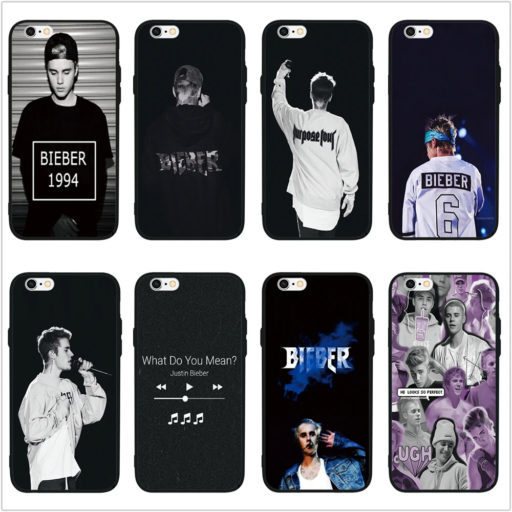 FATPERSON Justin Bieber Purpose Super Star Black Soft Silicon Phone Cases Cover for IPhone 6 6S 7 8 Plus 5S SE 10 X Coque Fundas