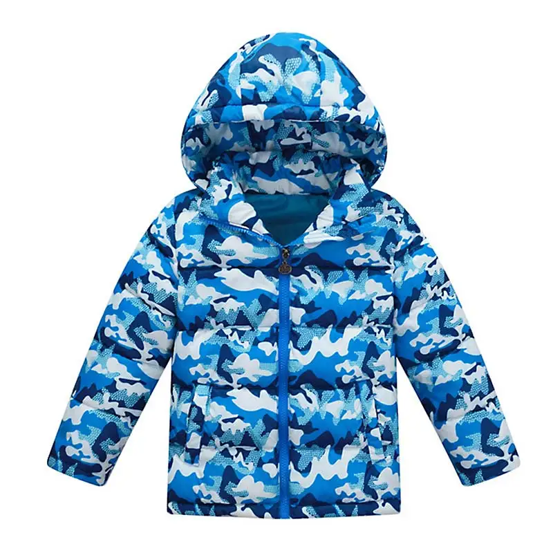 BOTEZAI/камуфляжная куртка-пуховик для мальчиков; повседневная детская верхняя одежда с длинными рукавами; детская ветровка с капюшоном; детская одежда - Цвет: as picture