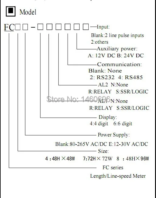 90-265 в AC/DC Mypin 6 цифр счетчик партии счетчик 2 Реле Выход FC8-6CRRB 48H X 96W