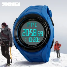 SKMEI шагомер калории спортивные часы обратный отсчет модные водонепроницаемые мужские часы Шагомер будильник цифровые наручные часы Montre Homme