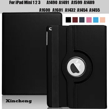 

For iPad Mini 1 2 3 Case 360 Degrees Rotating Flip PU Leather Stand Case Cover For iPad Mini 2 3 7.9" Cases Smart Tablet Cover