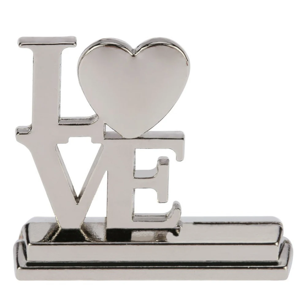 

20Pcs Place Card Holders Alloy LOVE English Letters Table Mark Cards for Wedding Banquet Decoration