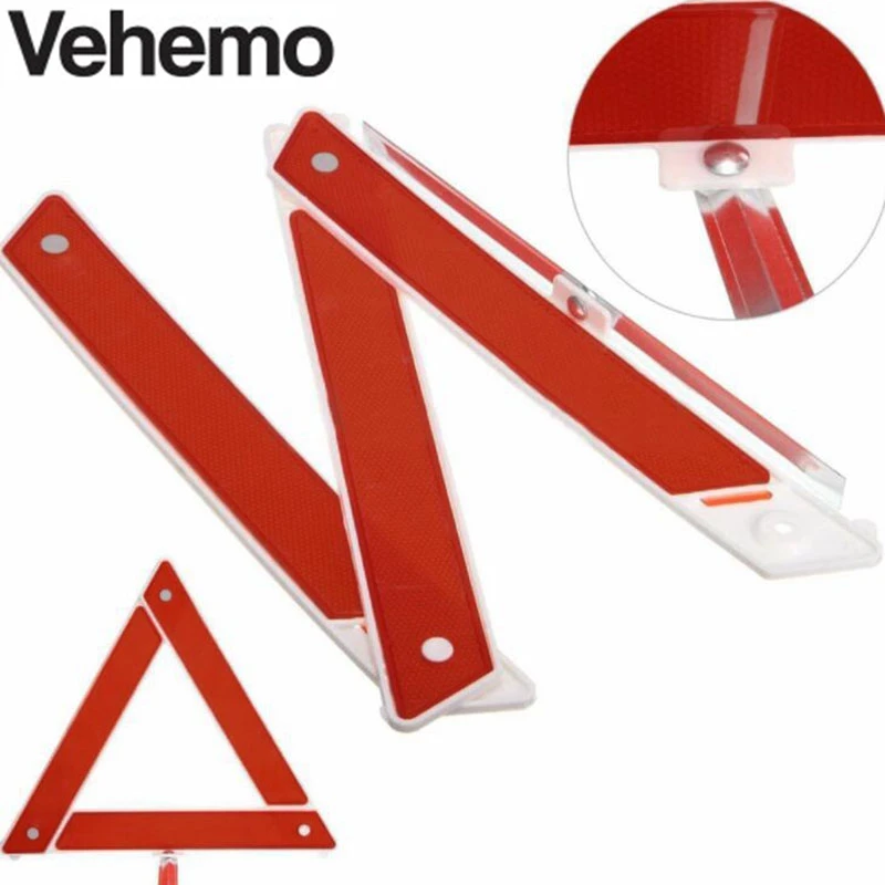 

Car Sets Emergency Hazard Breakdown Warning Board Red Reflective Triangle Sign