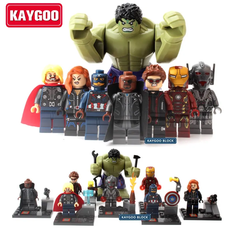 KAYGOO SuperHeros Marvel Avengers military figures Building font b Blocks b font Sets Kids font b