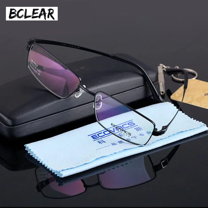

BCLEAR Full frame myopia eyeglasses business men ultra light titanium high quality optical frame D81653