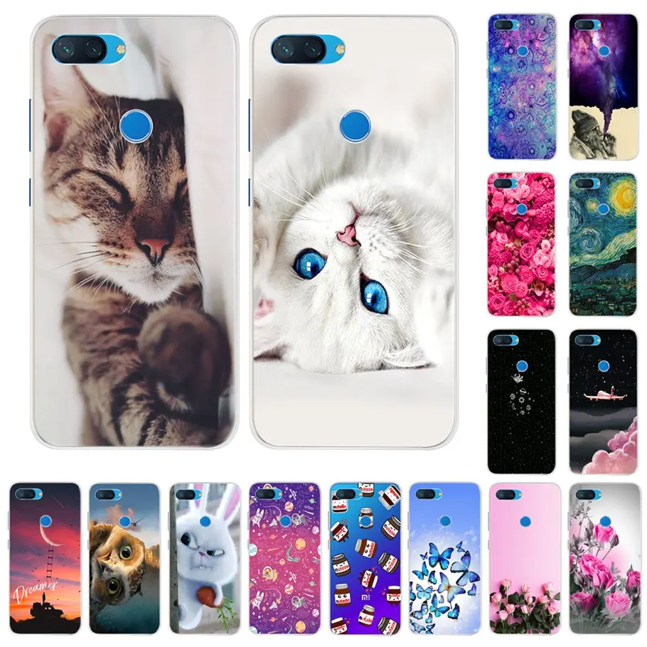 Soft Slicone Case For Coque Protector Xiaomi Mi8 lite Cover Phone 6.26 inch Funda Bumper Housing |