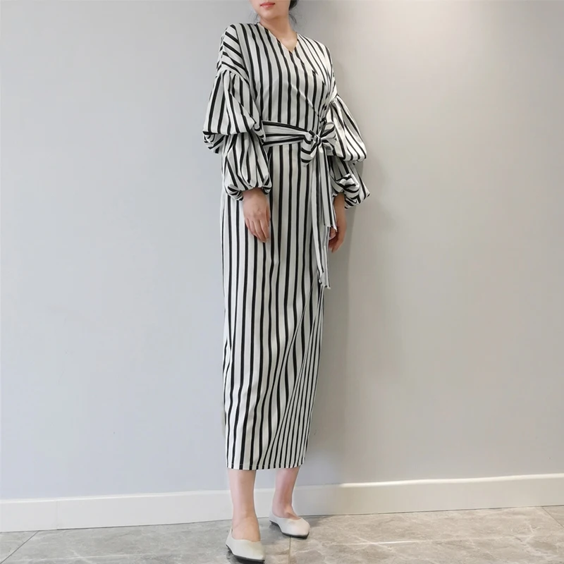 Vestidos 2019 кафтан арабский абайя Дубай женское длинное платье макси в полоску