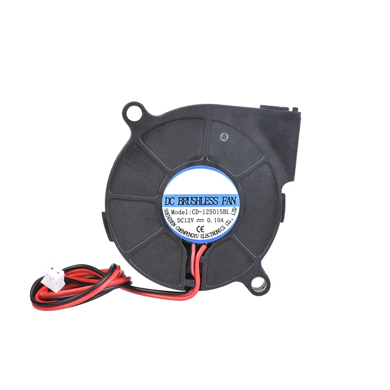3D طابعة أجزاء 5015 مروحة نفخ 12 V 24 V 0.1A توربو التبريد مروحة 5 سنتيمتر 50x50x15 مللي متر 5015/4010/3010 5 V الأسود البلاستيك المشجعين ل الطارد