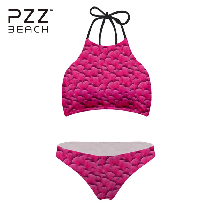 

Pink Bikini Set Sexy Swimwear Women Halter Swimsuit Push Up Bathing Suits Brazilian Bikinis Bathing Suits Biquini Monokini