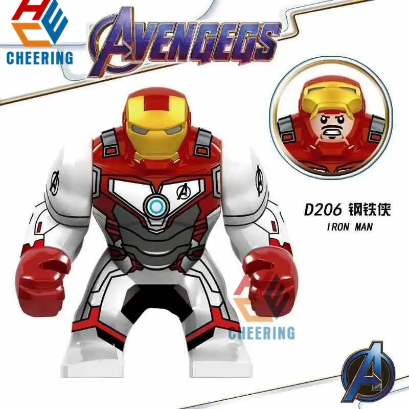Мстители 4 эндшпиль модель 7 см Big Figures строительные блоки кирпичи Super Heroes Железный человек танос Халк действий игрушки для детей D206