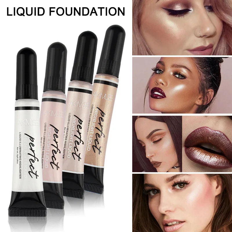 

Liquid Foundation Shimmer Brightener Concealer Primer Base Contour Makeup Face Highlighter Cream QRD88